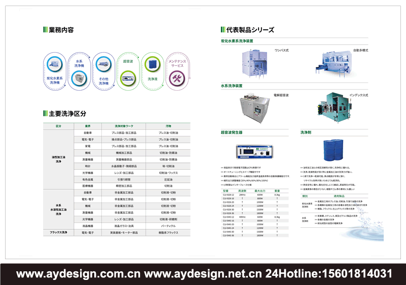 清洗机画册设计,碳氢洗净机宣传册设计,水系清洗机样本设计,环保清洗设备品牌VI/logo品牌策划设计